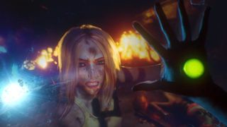 A singed woman from the Judas trailer