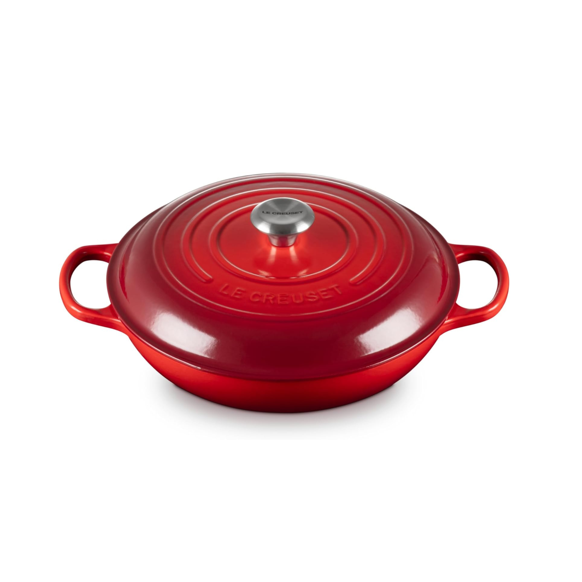 Le Creuset Enameled Cast Iron Signature Braiser, 3.5 Qt., Cerise