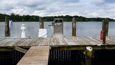 A gasoline pump for boats at a marina in Georgetown, Maryland. 