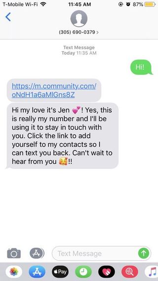 Chat-Number-Text Message-Jennifer Lopez Fans-Link