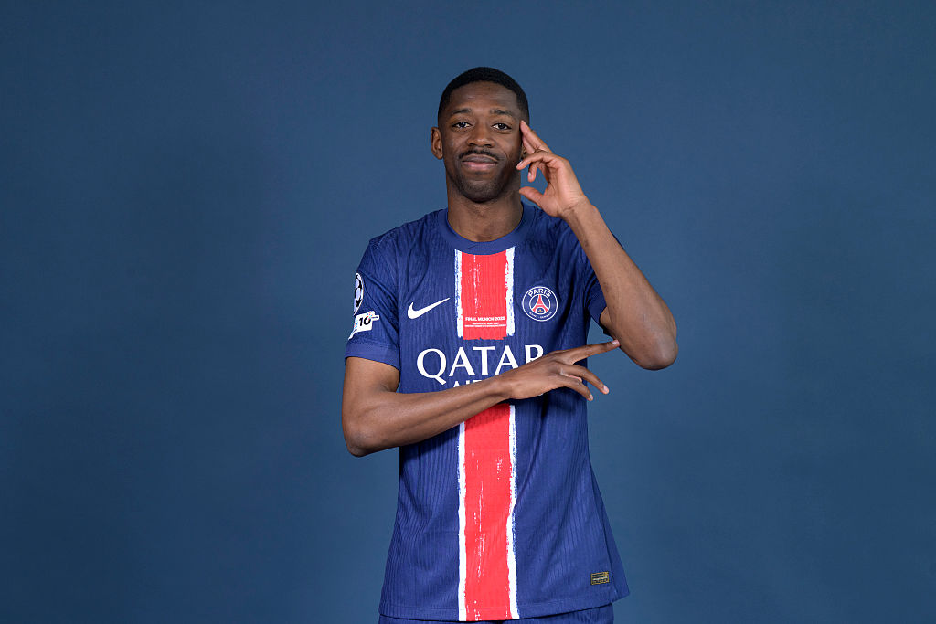 Ousmane Dembele of Paris Saint-Germain poses for a portrait during the UEFA Finalists Access Day ahead of the UEFA Champions League Final 2025 between Paris Saint-Germain and FC Internazionale Milano at Campus PSG on May 21, 2025 in Paris, France.