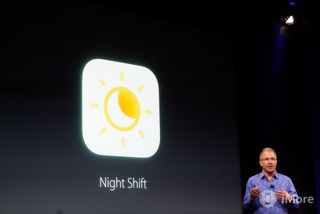 Night shift iOS WWDC keynote slide