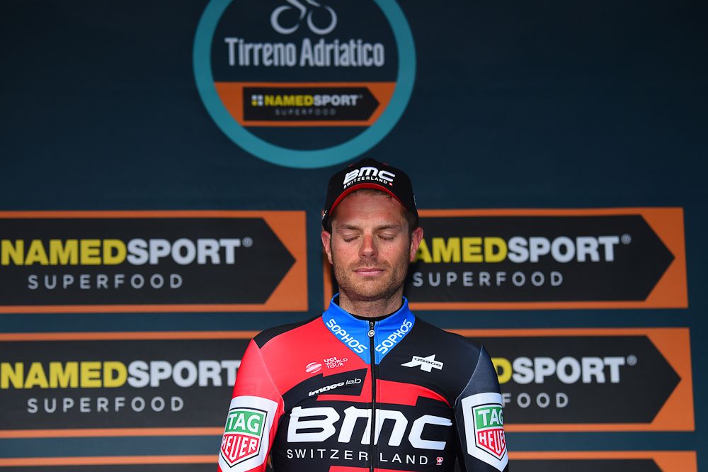 Damiano Caruso (BMC Racing) on the Tirreno-Adriatico podium