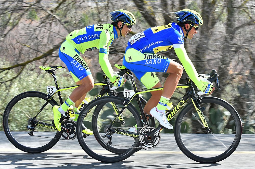 Alberto Contador (Tinkoff-Saxo) in the points jersey
