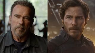 Schwarzenegger starring in Netflix's Arnold documentary, Chris Pratt in Guardian of the Galaxy vol. 3
