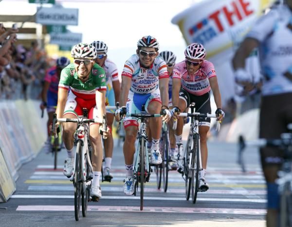 Giovanni Visconti (Farnese Vini - Neri Sottoli) crosses the line in third