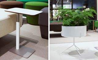 Swedese presented the 'Shift' side table, and 'Drum' stands