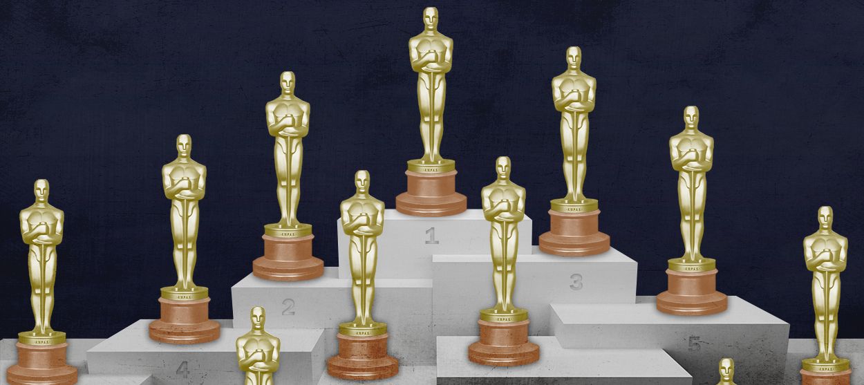 Oscar statuettes.