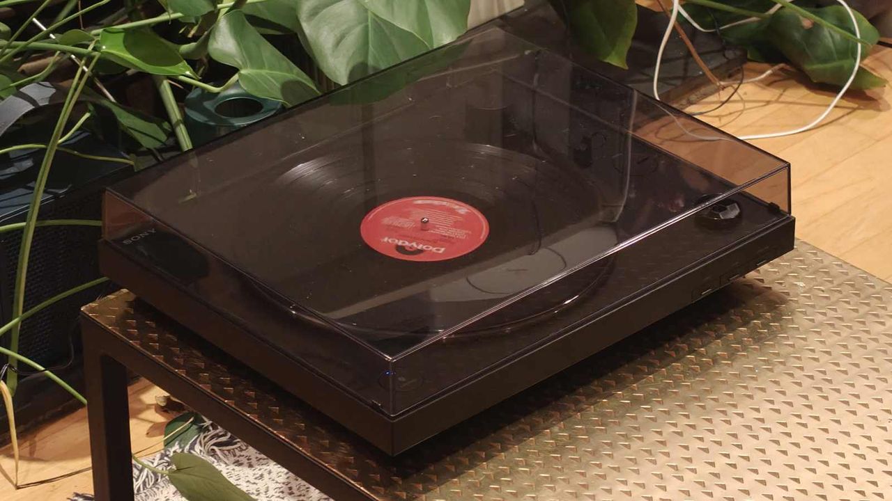 The Sony PS-LX310BT on a table.