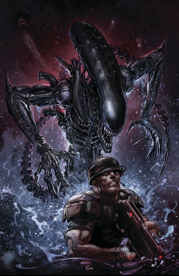 Variant covers for Marvel's "Alien #1" comic book.