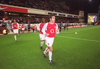 Cesc Fabregas plays his 1st match for Arsenal (aged 16 years and 177 days) before the Carling Cup match between Arsenal and Rotherham United on October 28, 2003 in London, England.