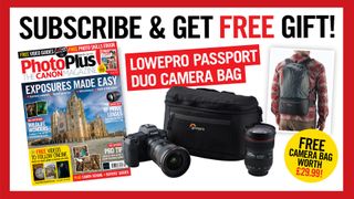 Image for New PhotoPlus: The Canon Magazine issue 215 – get a free camera bag when you subscribe today!