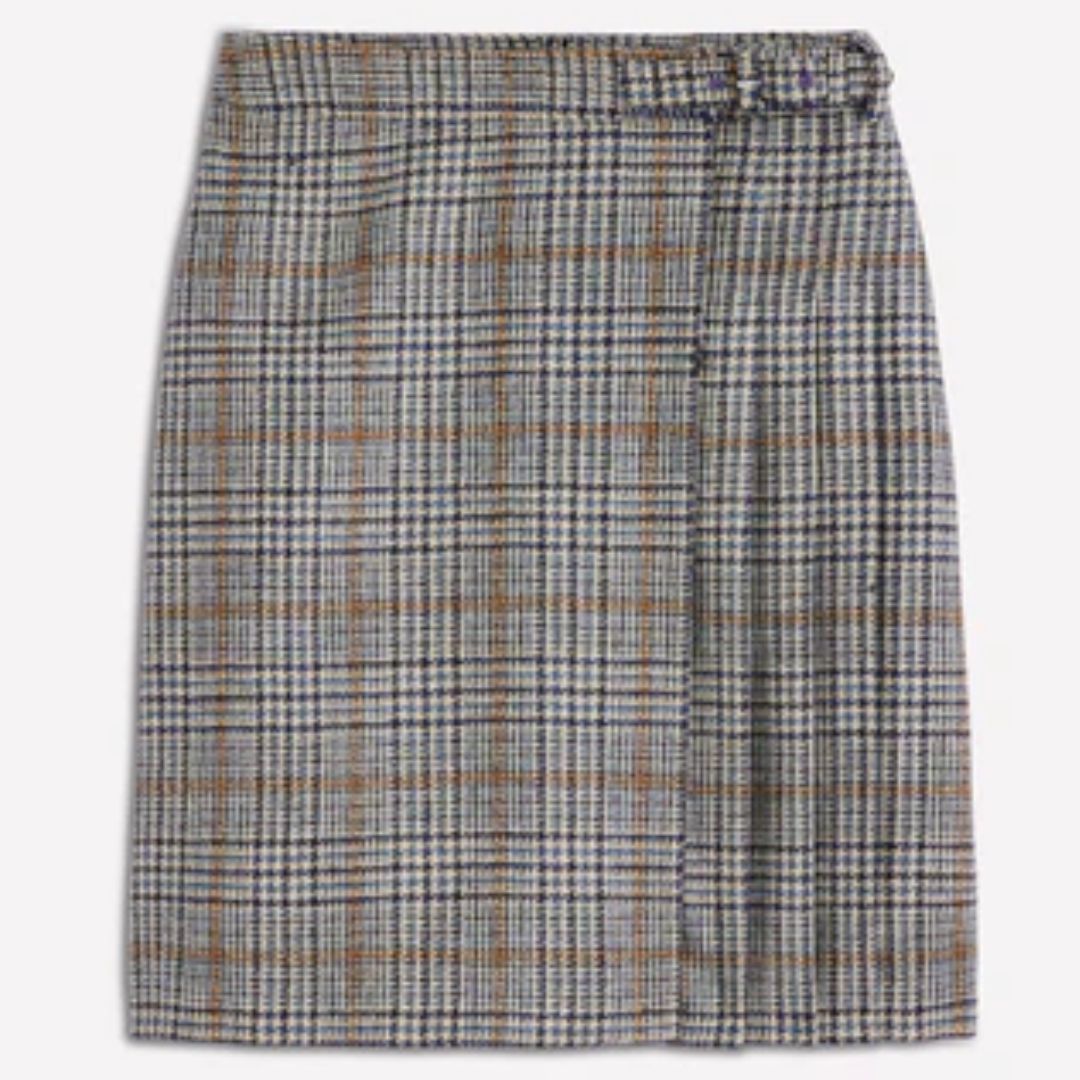 Boden Helen Prince of Wales Check Kilt Shirt 