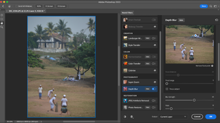 Depth Blur neural filter in Adobe Photoshop CC (2023)
