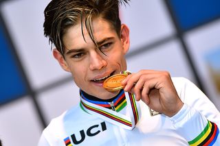 Wout Van Aert with the gold medal