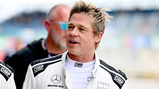 Brad Pitt at the F1 Grand Prix of Great Britain at Silverstone Circuit