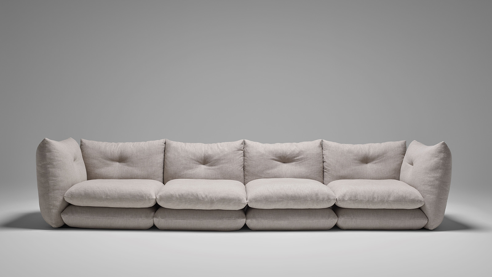Four-seater ‘Pillo’ sofa by Willo Perron for Knoll