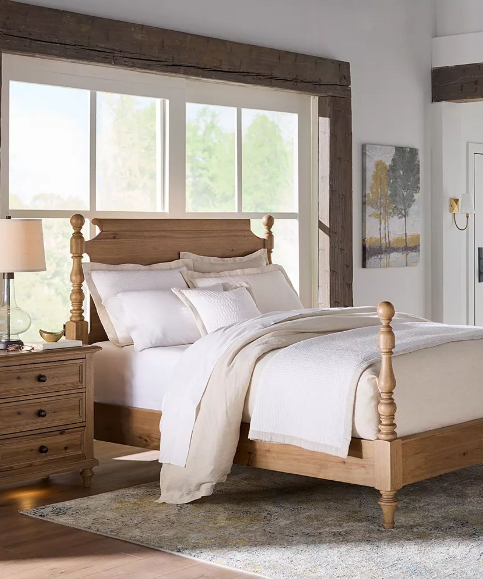neutral farmhouse classic bedroom by macy's