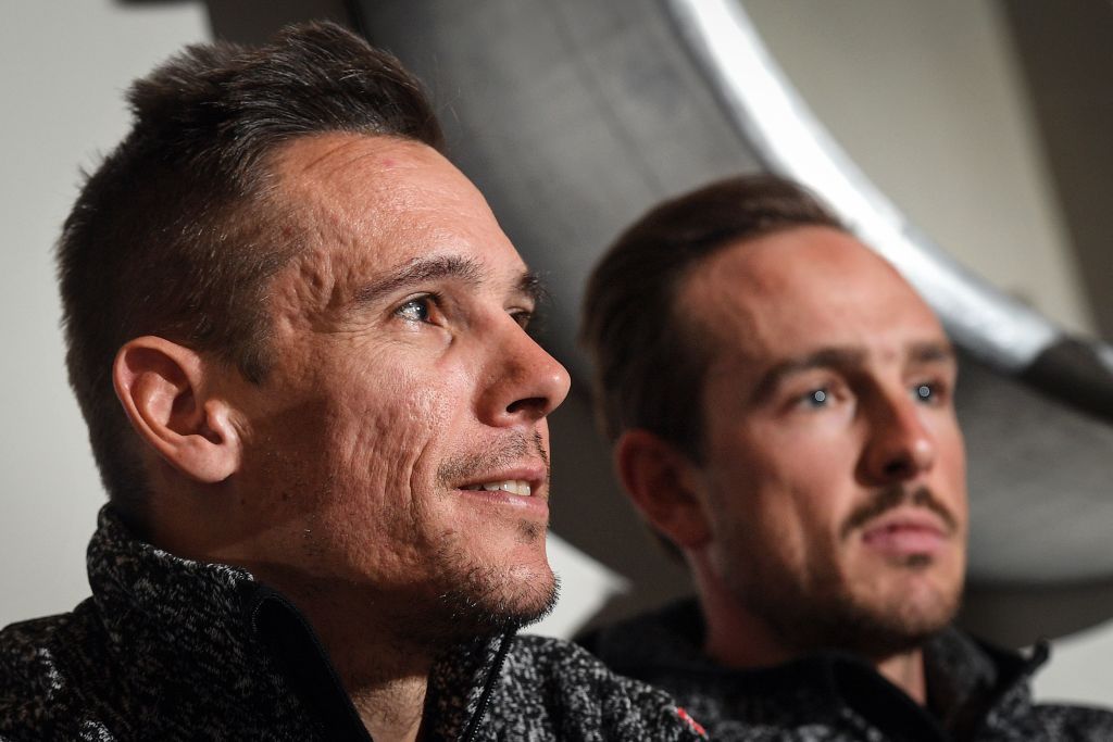 Lotto Soudal’s Philippe Gilbert and John Degenkolb meet the press ahead of the 2020 Omloop Het Nieuwsblad