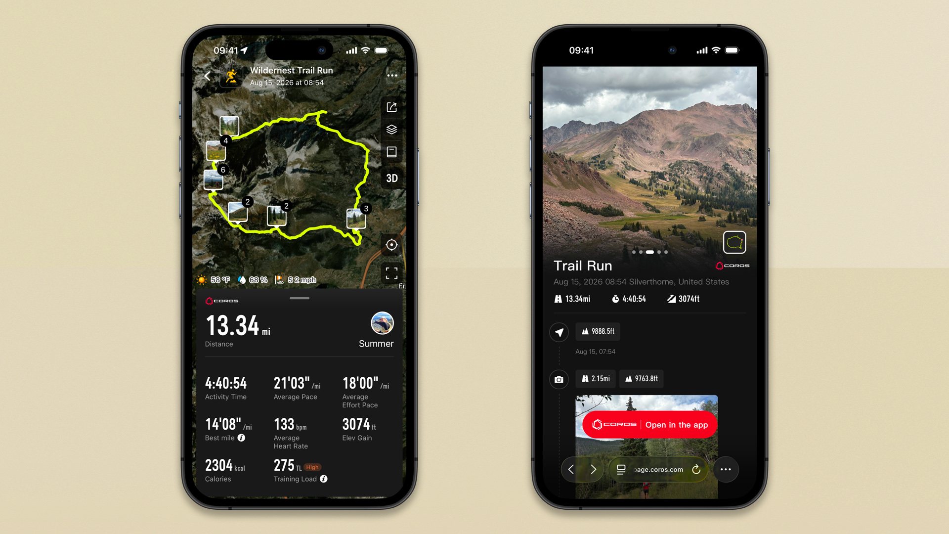 Coros app