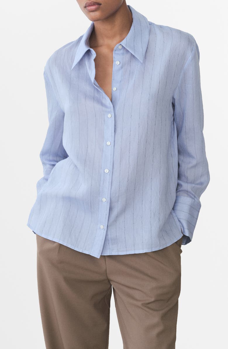 Stripe Button-Up Shirt