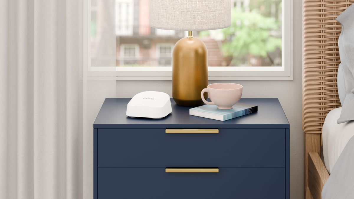 Eero 7 on a nightstand