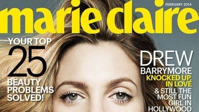 Drew Barrymore on cover of Marie Claire