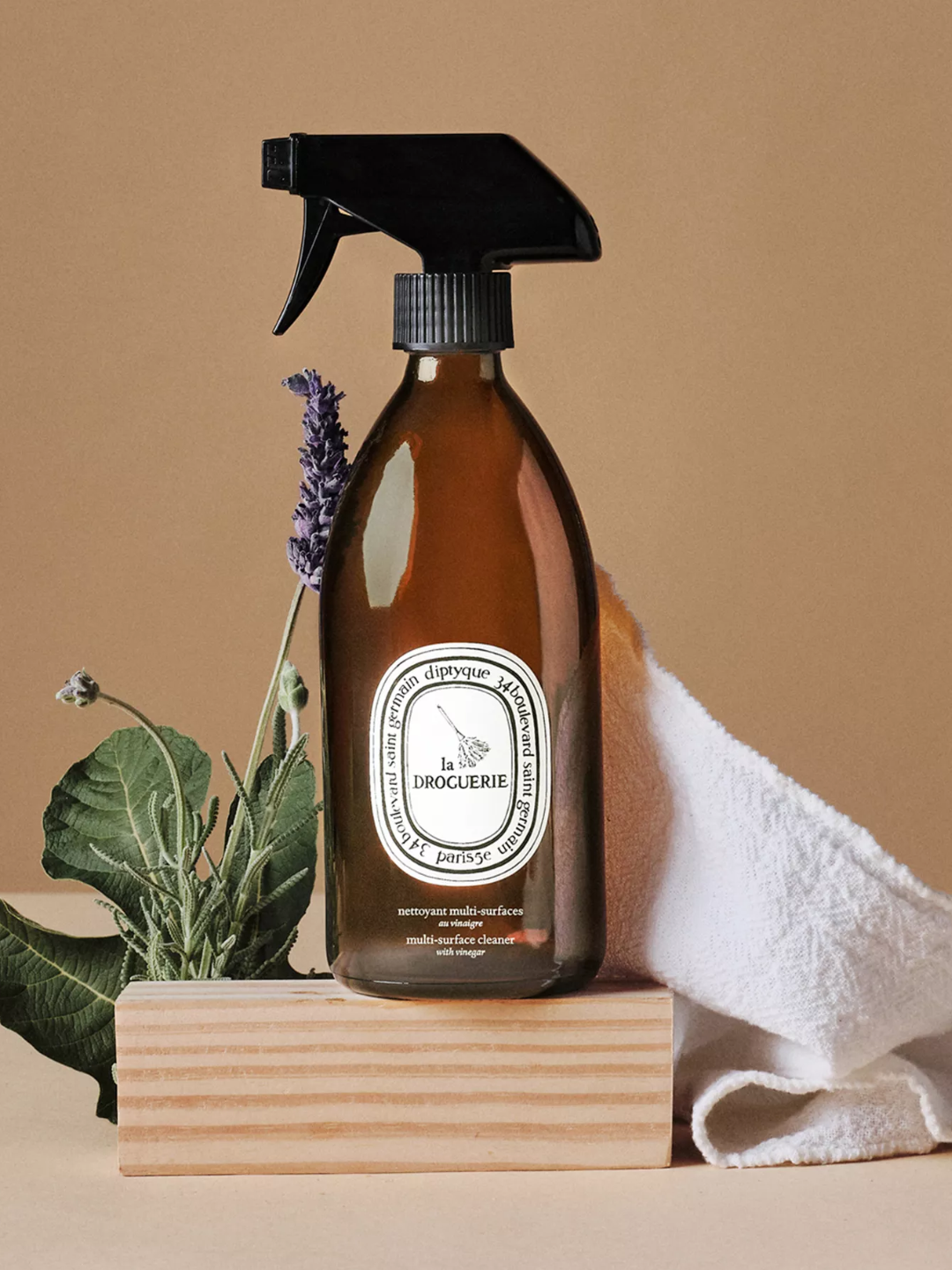 A bottle of multi-surface spray from Diptyque