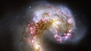 How galaxies form: Galaxies NGC4038 and 4039 merging