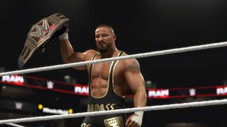 A screenshot from the MyRISE campaign in WWE 2K26