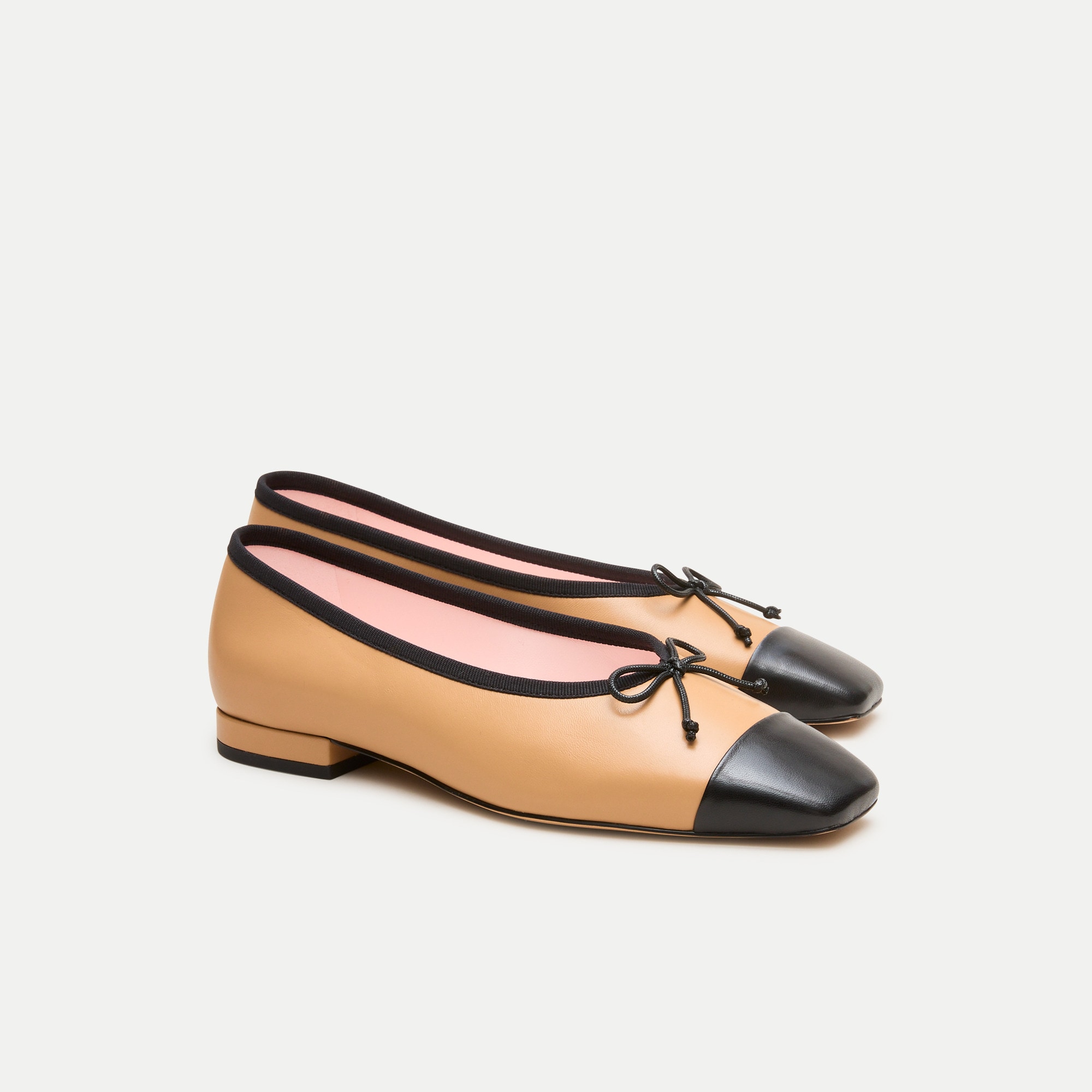 Sophie Cap Toe Ballet Flats in Leather