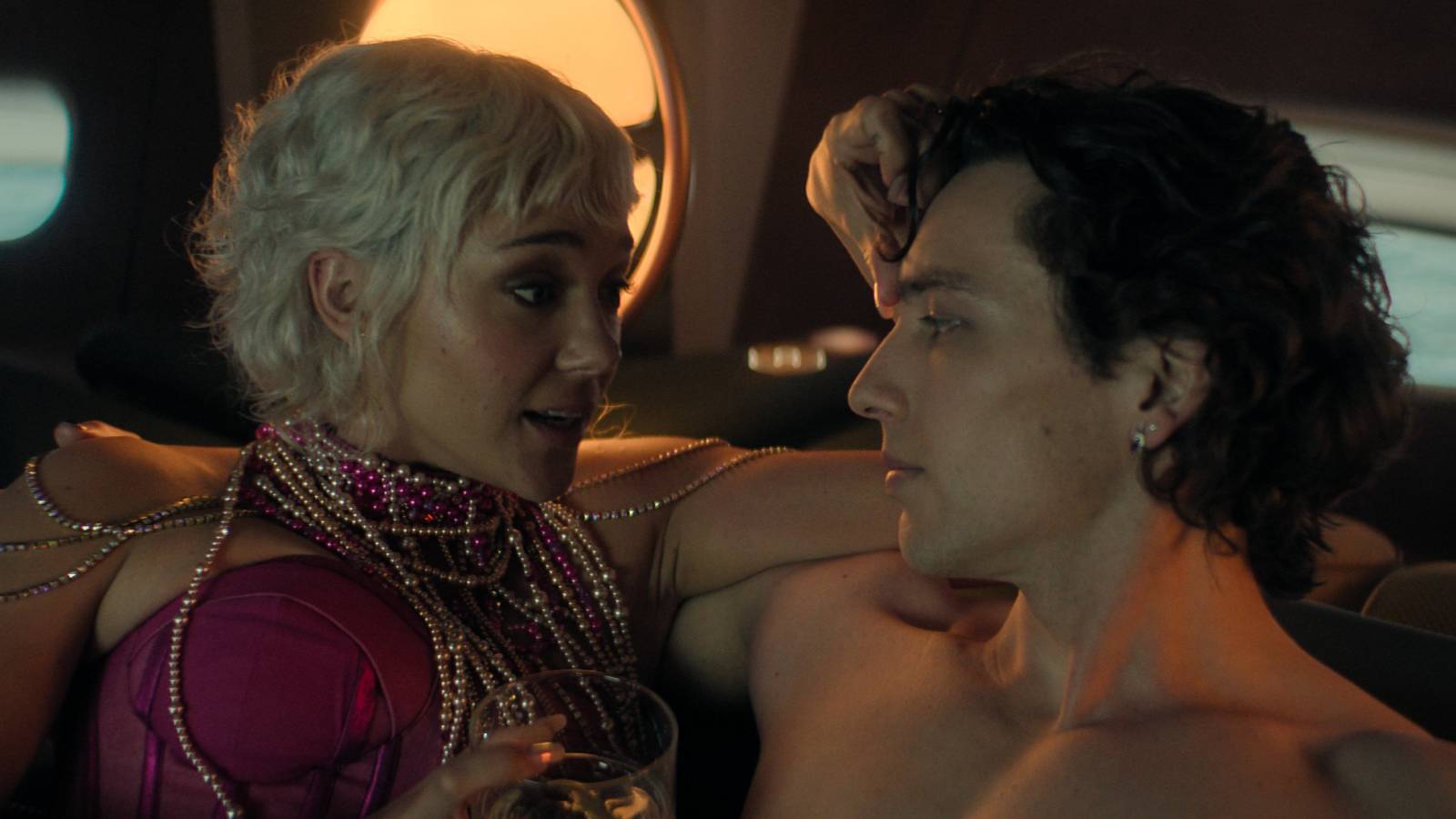 Synnøve Karlsen and Cody Fern in Foundation season 3 episode 2 on Apple TV Plus.
