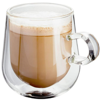 Set of 2 double-walled glass coffee mugs with handle | £13.50 at Amazon