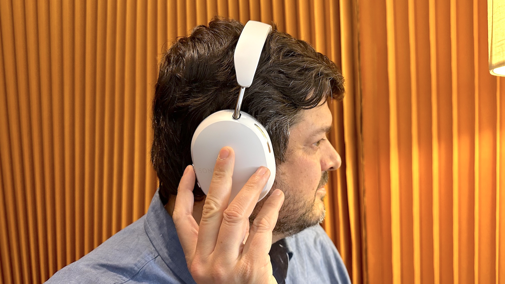 Sonos Ace headphones on man's head