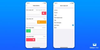 Edison Mail Swipe Gestures