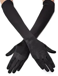 Women's Long Satin Finger Gloves Elbow Length 1920s Opera Bridal Dance Gloves, $8.99 £14.04