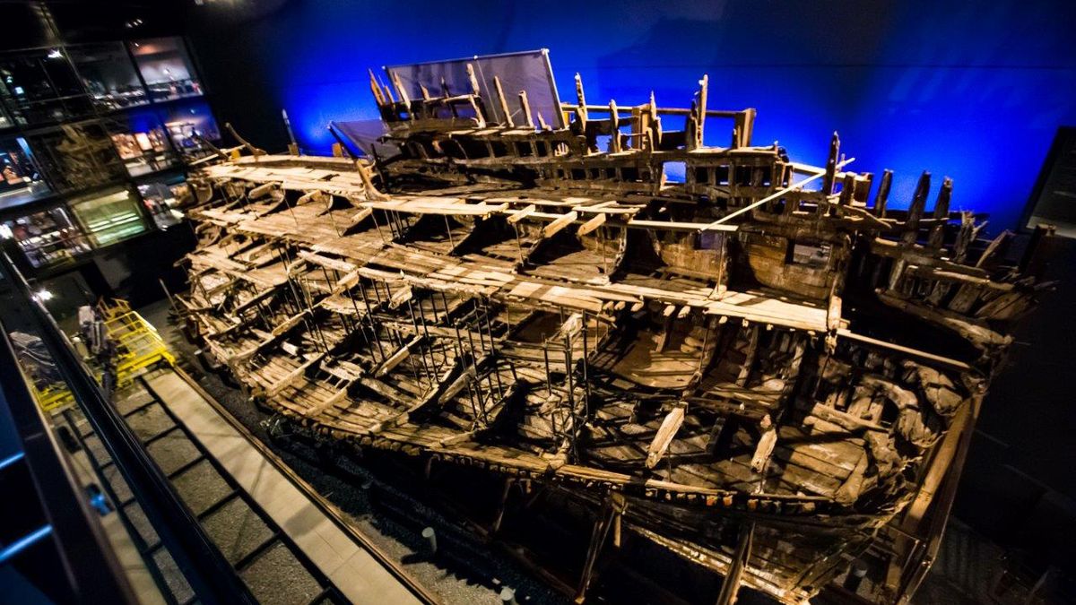 After 437 years on the sea bottom, about half of the Mary Rose&#039;s hull is now on display in Portsmouth in the U.K.