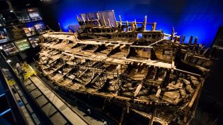 After 437 years on the sea bottom, about half of the Mary Rose's hull is now on display in Portsmouth in the U.K.