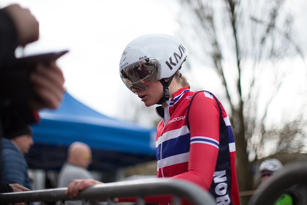 Miriam Bj&oslash;rnsrud (NOR) of Team Norway focuses before the 2.8km time trial prologue of Elsy Jacobs
