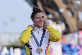 Lotte Kopecky wins bronze in the women's Olympic road race