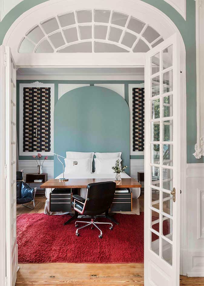 An image of a guest room in the hotel