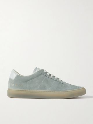 Tennis 70 Leather-Trimmed Suede Sneakers