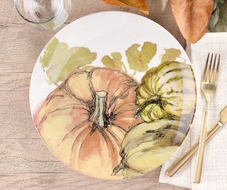A Pumpkin Patch Ceramic Plate by Valerie