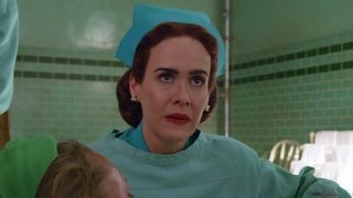 Sarah Paulson's Nurse Ratched looks concerned
