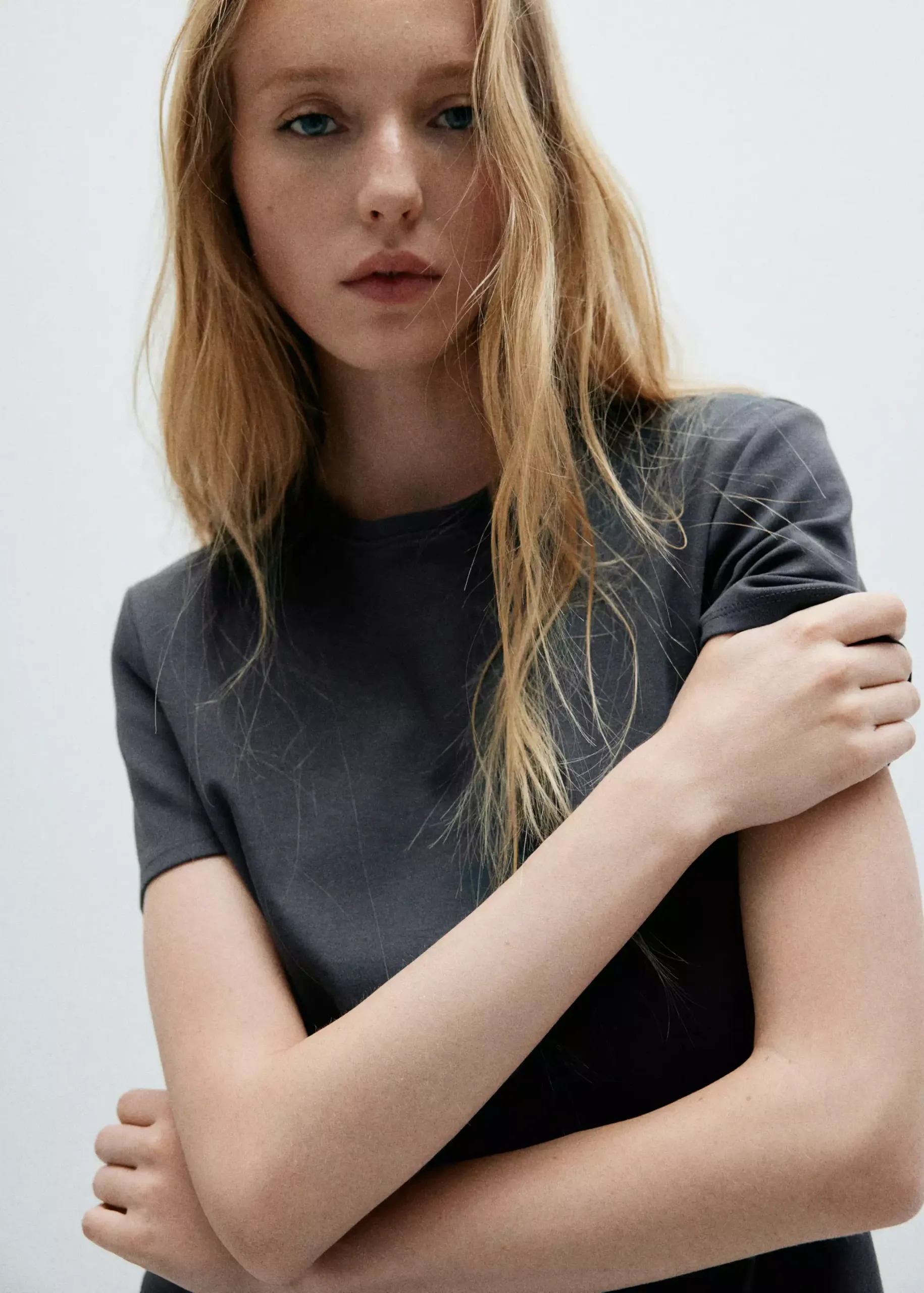 100% Cotton Round Neck T-Shirt - Women | Mango United Kingdom
