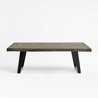 Yukon Weathered Gray Live Edge Solid Wood Coffee Table