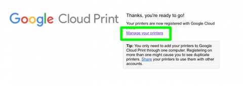add printer to google cloud print chromebook