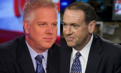 Glenn Beck calls conservative Mike Huckabee a "progressive," and the possible 2012 GOP contender fires back that the Fox News host is just "inept."