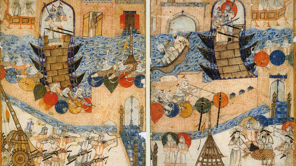A 14th-century depiction of the Mongols' siege of Baghdad.