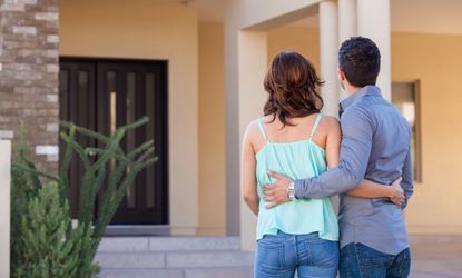 Couple buying house